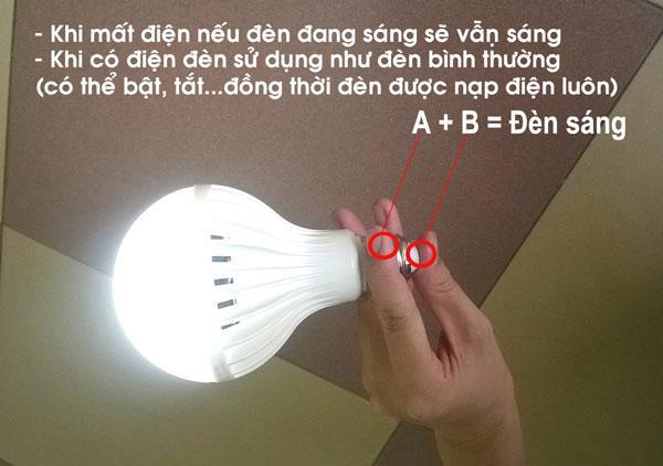 Cách kiểm tra bóng đèn tích điện