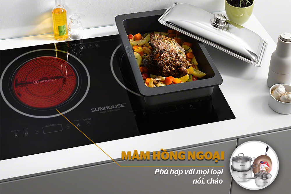 Nồi có kích thuớ tương xứng vùng nấu