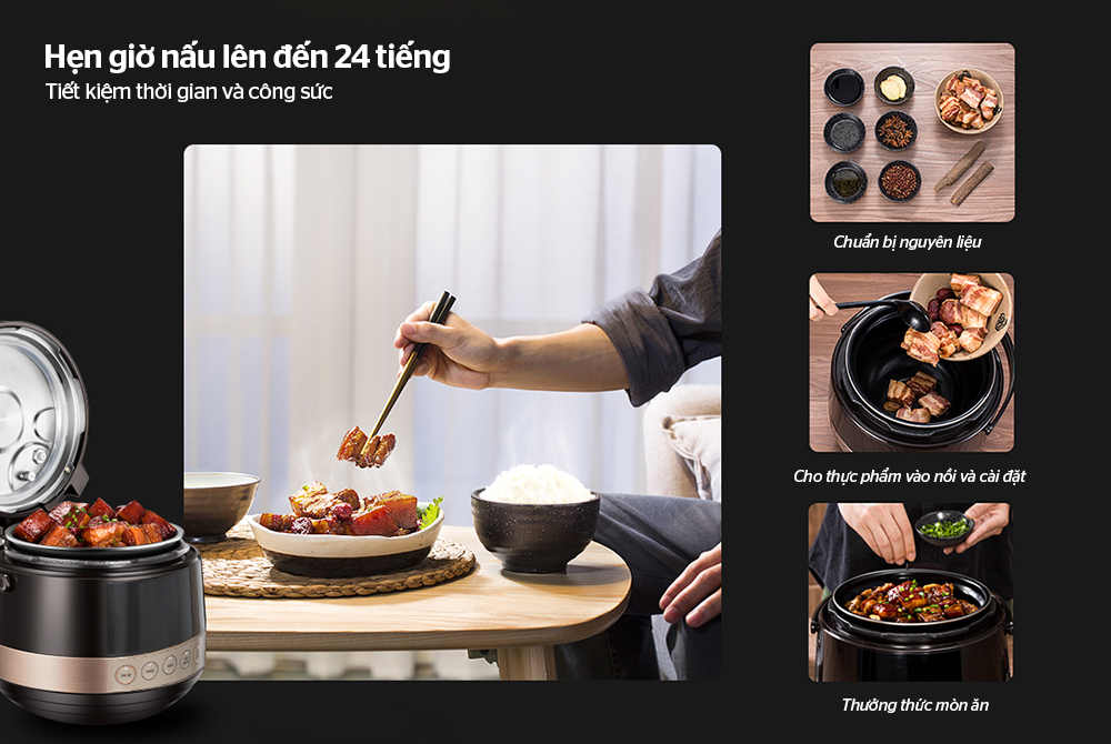 Nếm thử vị ngon 3 miền trong bữa cơm nhà làm mang vị nhà hàng cùng nồi áp suất điện từ SUNHOUSE 5