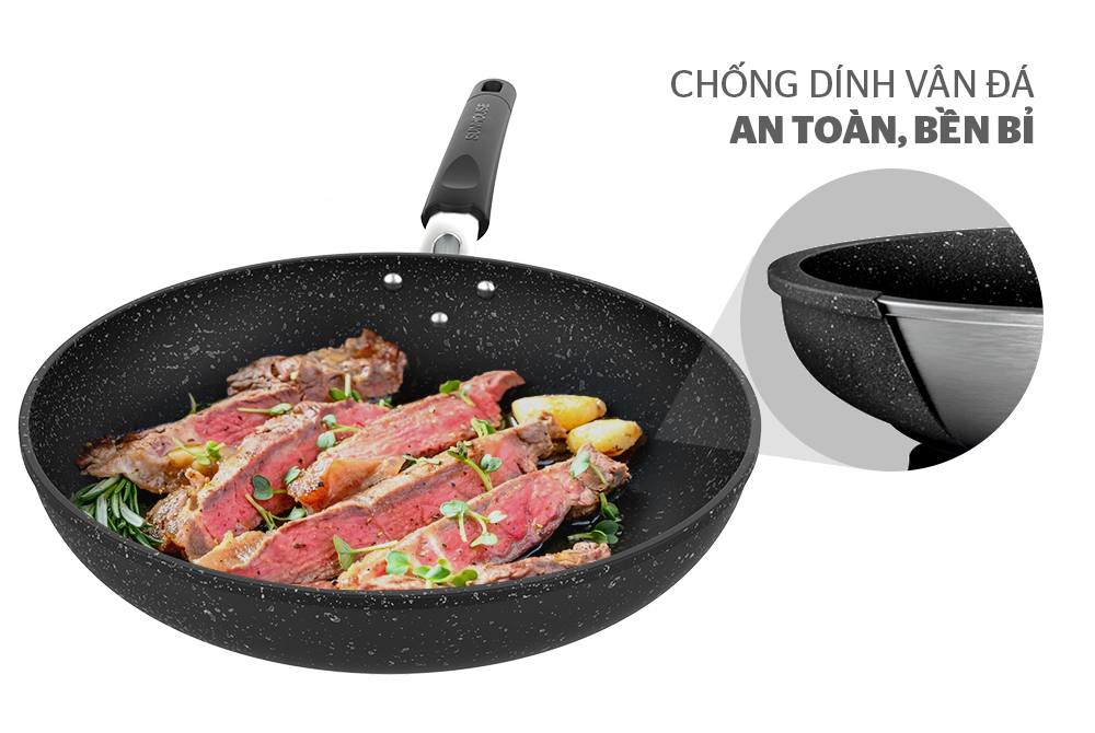 Mẹo sử dụng chảo chống dính đáy từ SUNHOUSE giúp kéo dài tuổi thọ 2