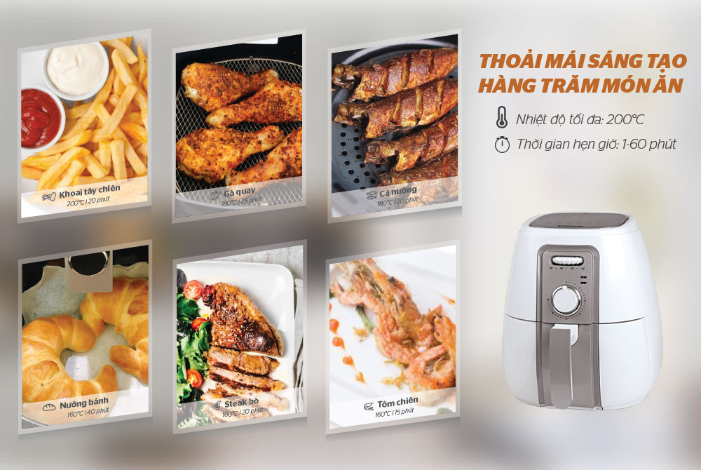 Mẹo dùng nồi chiên không dầu tốt, bền đẹp theo thời gian 1