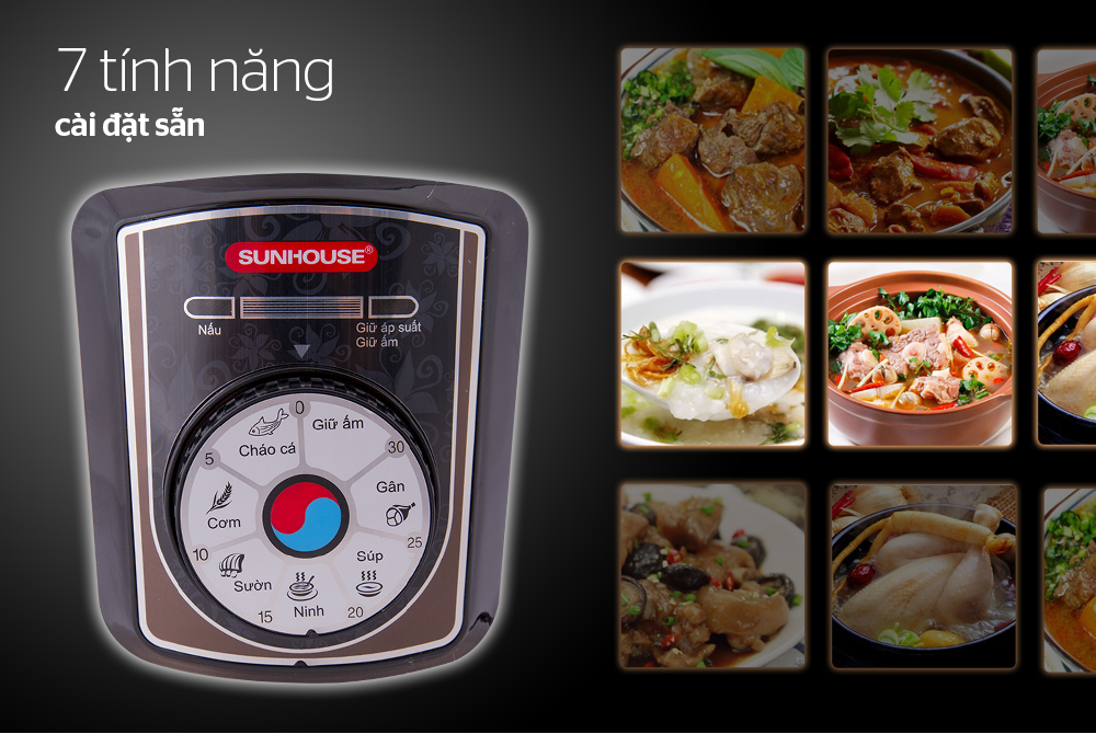 05 món ăn nấu cực đơn giản với nồi áp suất điện SUNHOUSE 5