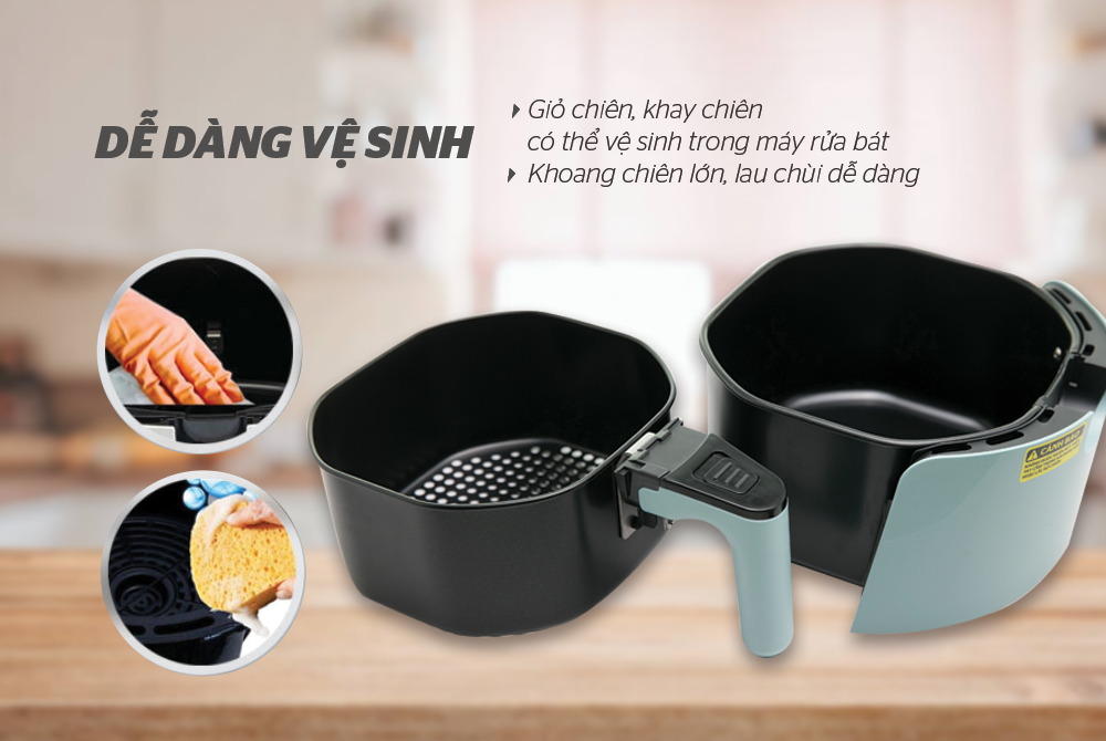 05 mẹo khử hôi cực hiệu quả cho nồi chiên không dầu 7