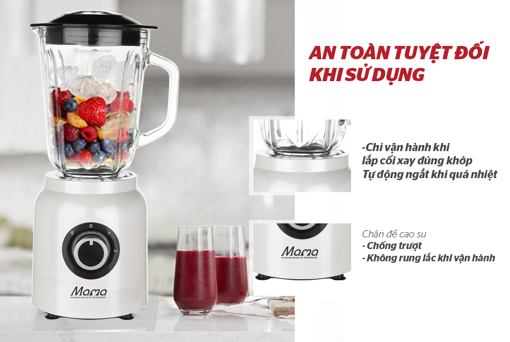 MÁY XAY SINH TỐ ĐA NĂNG SUNHOUSE MAMA SHD5353W 8