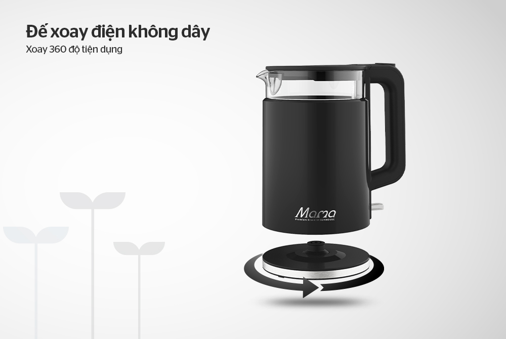 ẤM SIÊU TỐC THỦY TINH 1.7L SUNHOUSE MAMA SHD1330 7