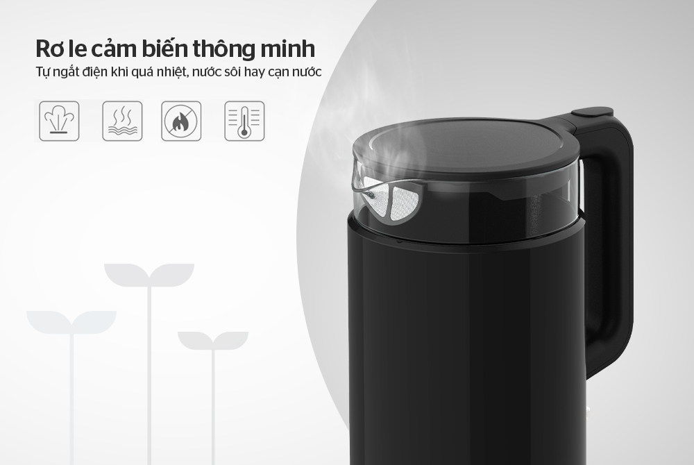 ẤM SIÊU TỐC THỦY TINH 1.7L SUNHOUSE MAMA SHD1330 9