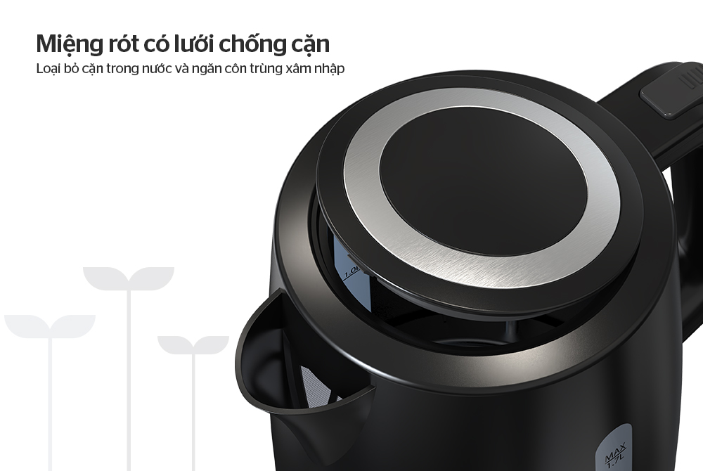 ẤM SIÊU TỐC NHỰA 1.7L SUNHOUSE SHD1306 4