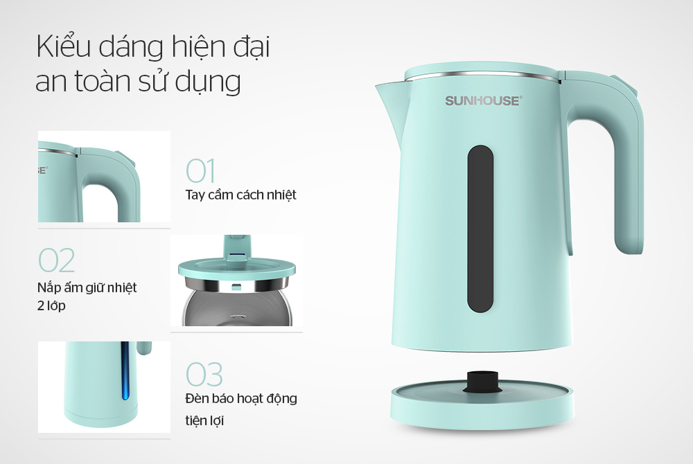 ẤM SIÊU TỐC INOX 2 LỚP 1.8L SUNHOUSE SHD1351 4