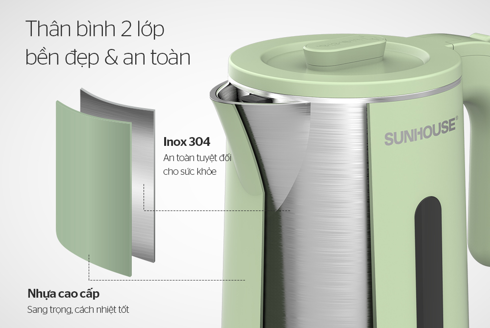 ẤM SIÊU TỐC INOX 2 LỚP 1.8L SUNHOUSE SHD1353 3