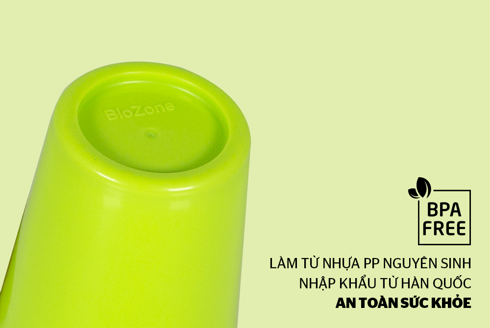 CỐC CÁCH NHIỆT 2 LỚP BIOZONE KB-CU310PGN MÀU XANH CỐM 6