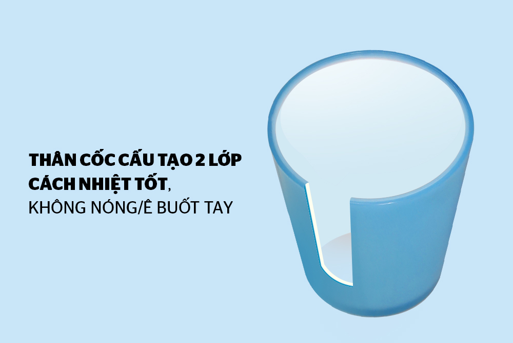 CỐC CÁCH NHIỆT 2 LỚP BIOZONE KB-CU310PB MÀU XANH DƯƠNG 3