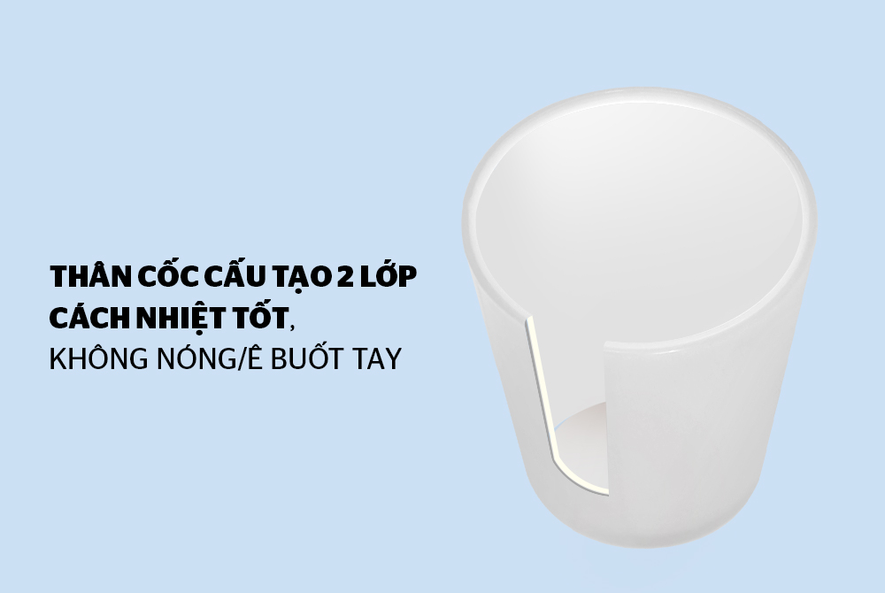 CỐC CÁCH NHIỆT 2 LỚP BIOZONE KB-CU310PW MÀU TRẮNG 3