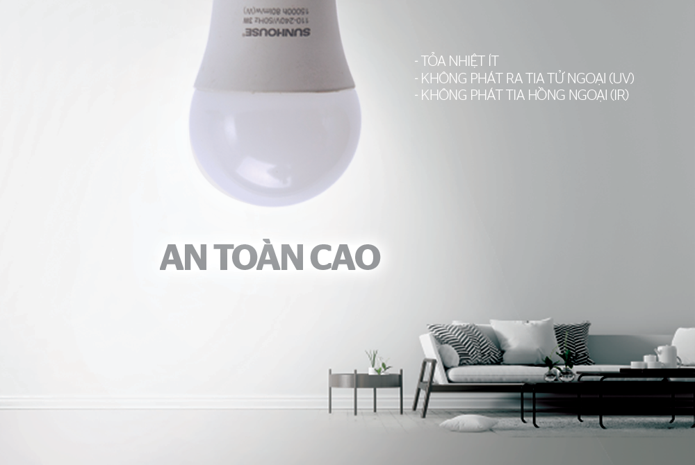 BỘ ĐÈN LED THÂN NHÔM SHE-LEDA60AL-A6W (TRẮNG) 6