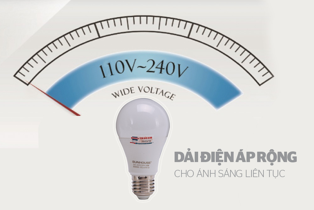 BỘ ĐÈN LED THÂN NHÔM SHE-LEDA60AL-A10W (TRẮNG) 4