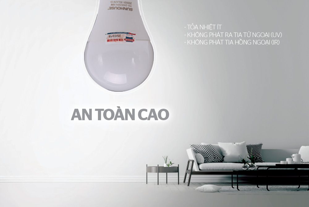 BỘ ĐÈN LED THÂN NHÔM SHE-LEDA60AL-A10W (TRẮNG) 6