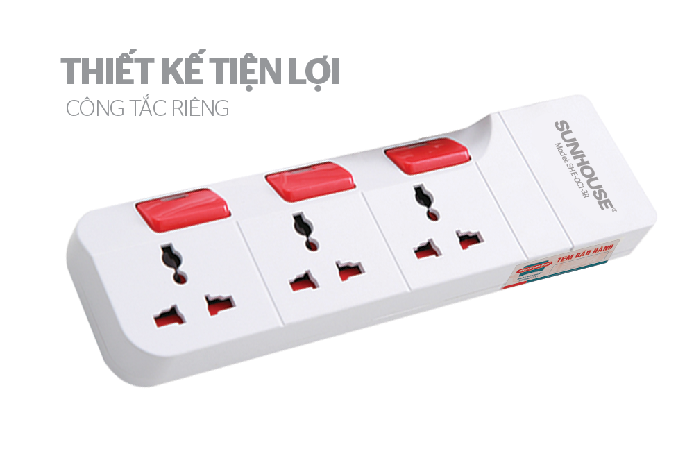 Ổ CẮM ĐIỆN SUNHOUSE SHE-OC1-3R 2