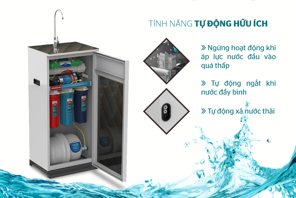 Máy lọc nước R.O 8 lõi SUNHOUSE SHA8858K 4