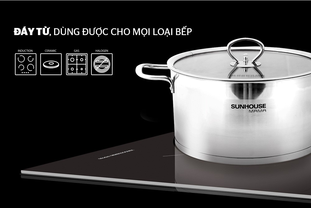 Bộ nồi inox 5 đáy SUNHOUSE MAMA SH784 5