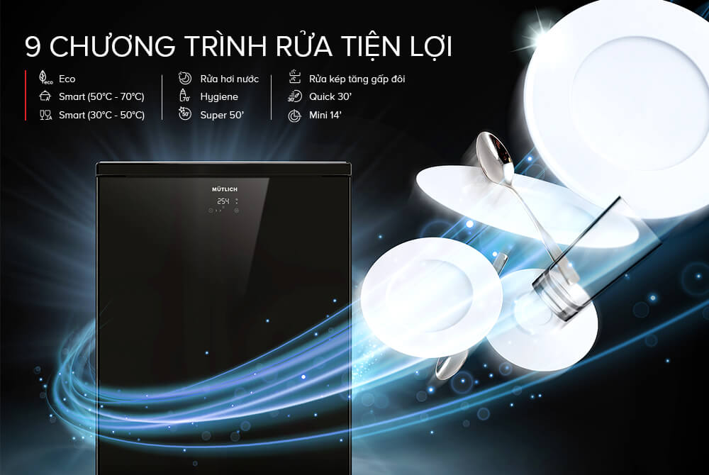 9 CHƯƠNG TRÌNH RỬA ĐÁP ỨNG TỐI ĐA NHU CẦU SỬ DỤNG