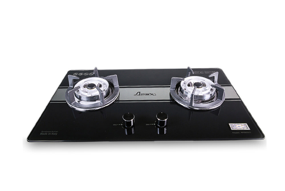Bếp gas SUNHOUSE âm kính SOMIPress 2 lò cao cấp APEX APB8801 001