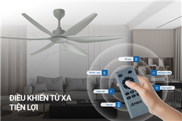 Cách sử dụng điều khiển quạt trần 5 cánh SUNHOUSE APEX